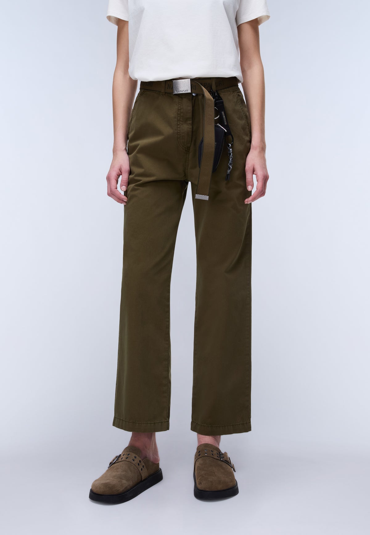 Halide Chino Trousers Dark Green Olive - 3