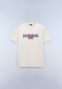 Tシャツ・カットソー NAPAPIJRI Men T-shirt White NP0A4IMS N1A1 Aylmer Jersey Short Sleeve T-Shirt
