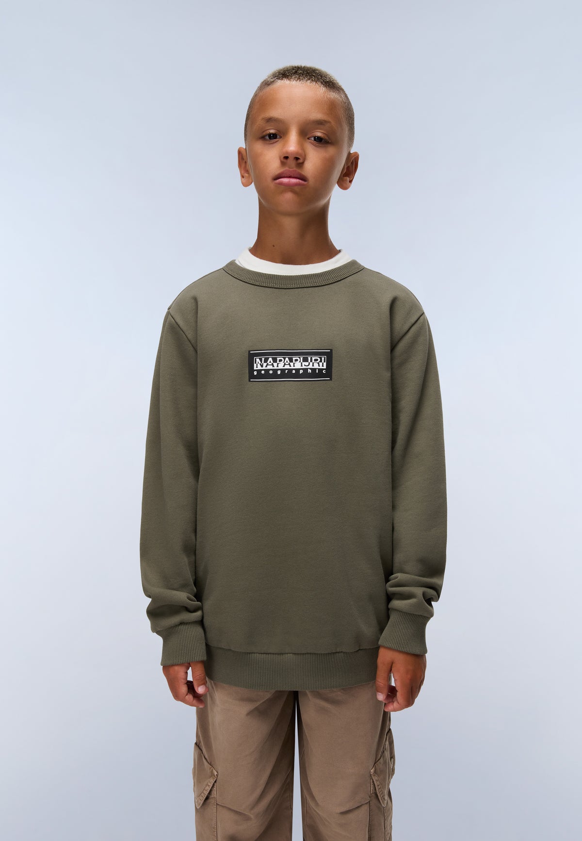 Chamois Sweatshirt (4-16 Years) Green Tea Leaf - 2