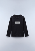 Chamois Jersey Long Sleeve T-Shirt (4-16 Years) Black - 1