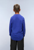 Chamois Jersey Long Sleeve T-Shirt (4-16 Years) Royal Blue - 3