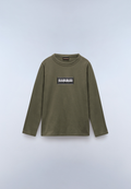 Chamois Jersey Long Sleeve T-Shirt (4-16 Years) Green Tea Leaf - 1