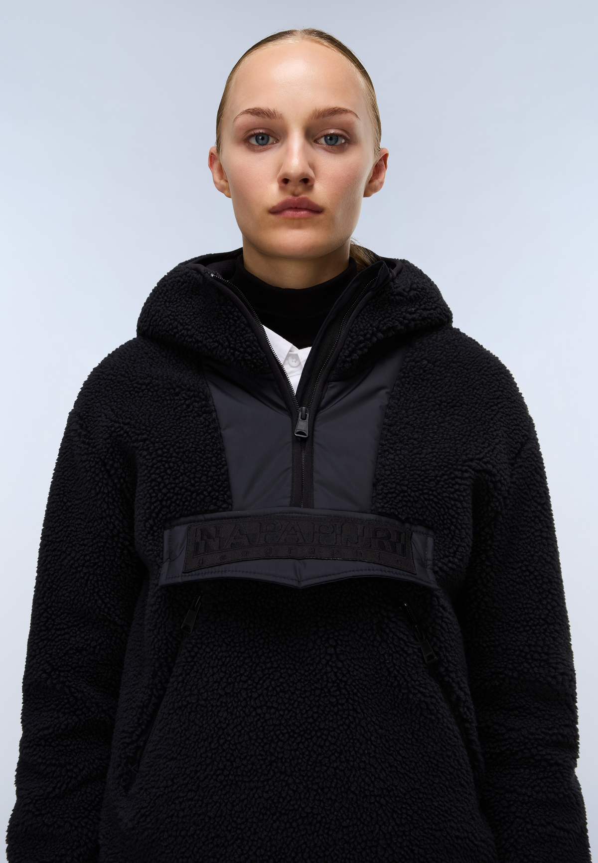 Seline Full-Zip Fleece Hoodie Black - 2