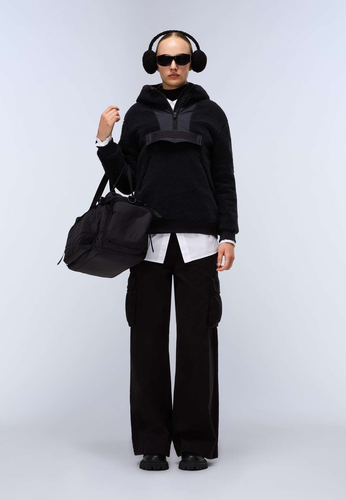 Seline Full-Zip Fleece Hoodie Black - 3