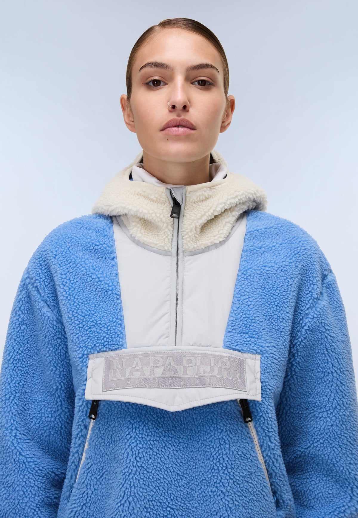 Seline Full-Zip Fleece Hoodie Blue Riviera - 2