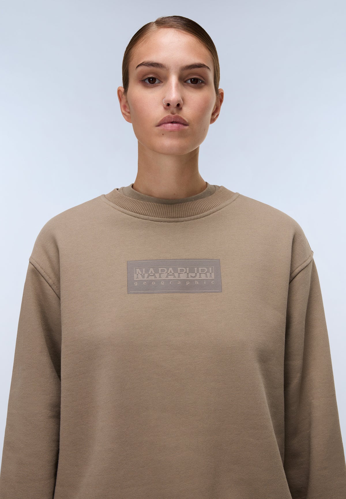 Box Logo Sweatshirt Winter Beige - 2