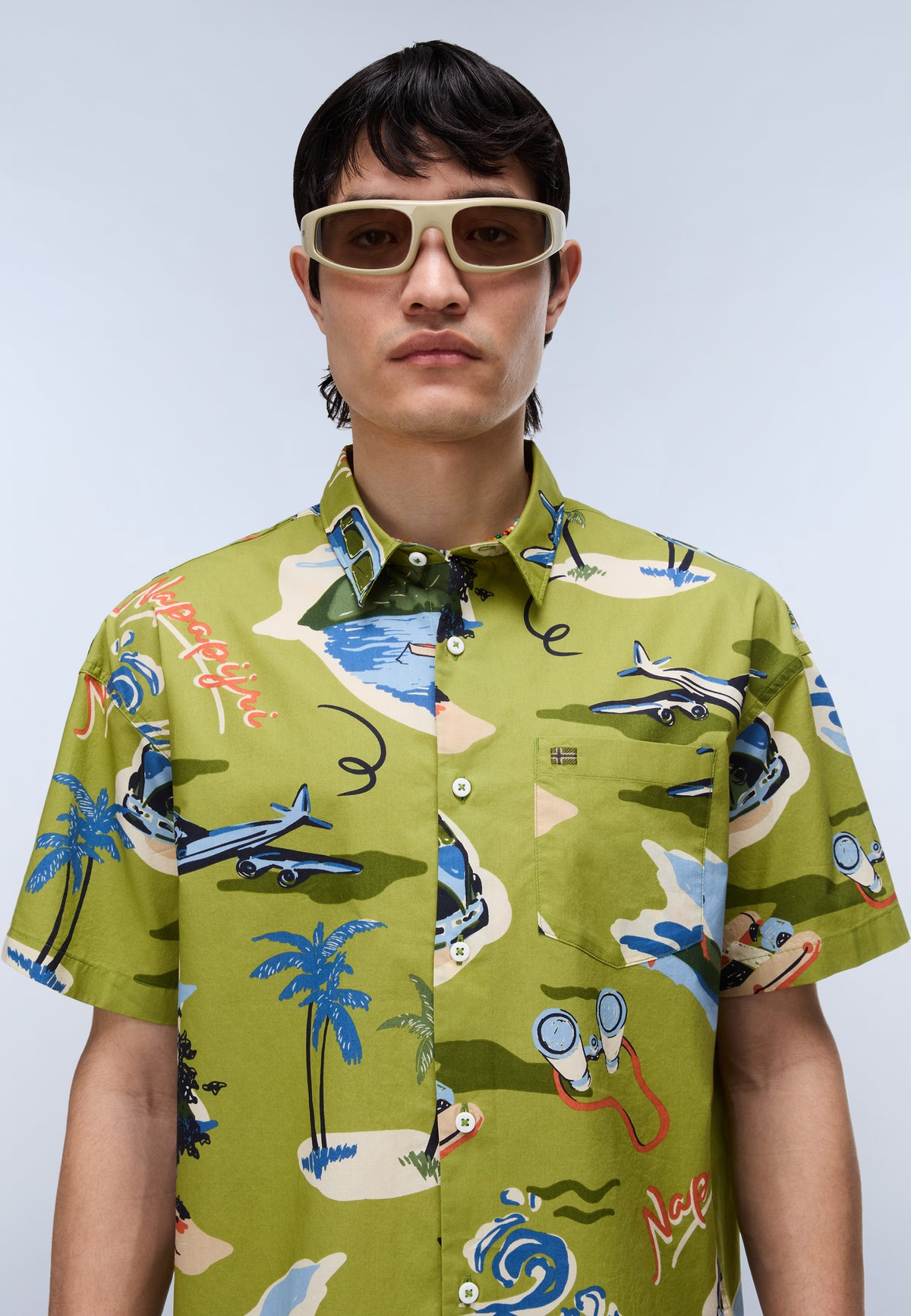 Kurzarmhemd mit Aufdruck Elior  - 2