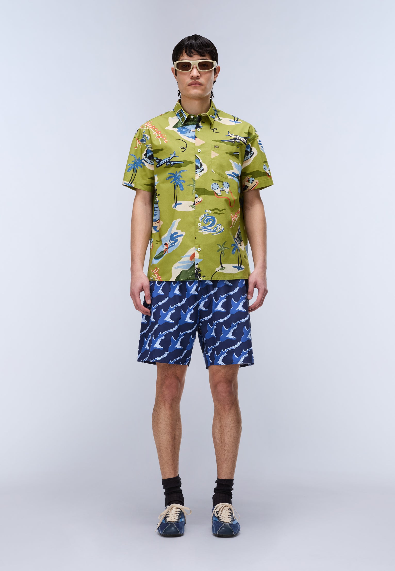 Kurzarmhemd mit Aufdruck Elior 