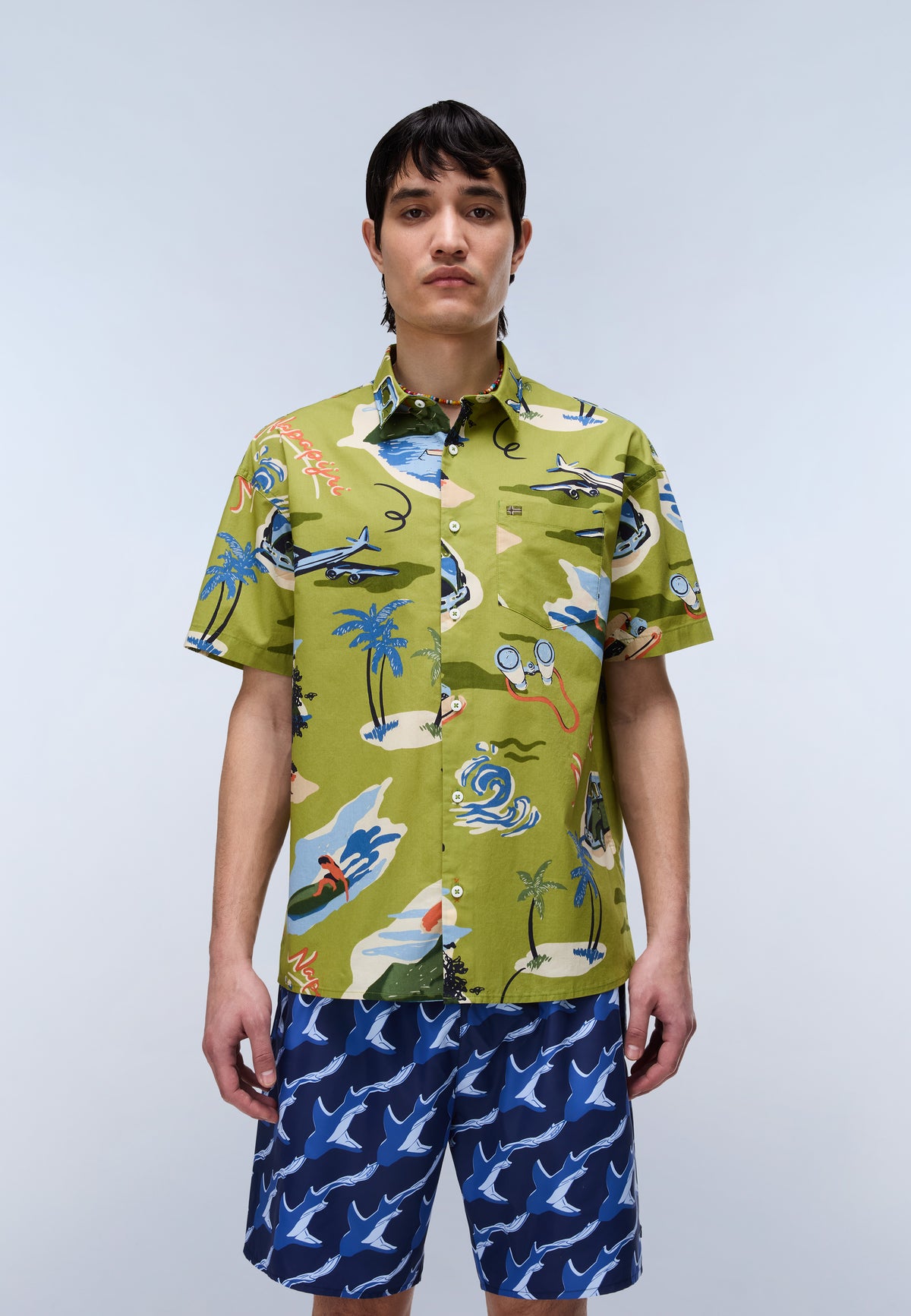 Kurzarmhemd mit Aufdruck Elior  - 4