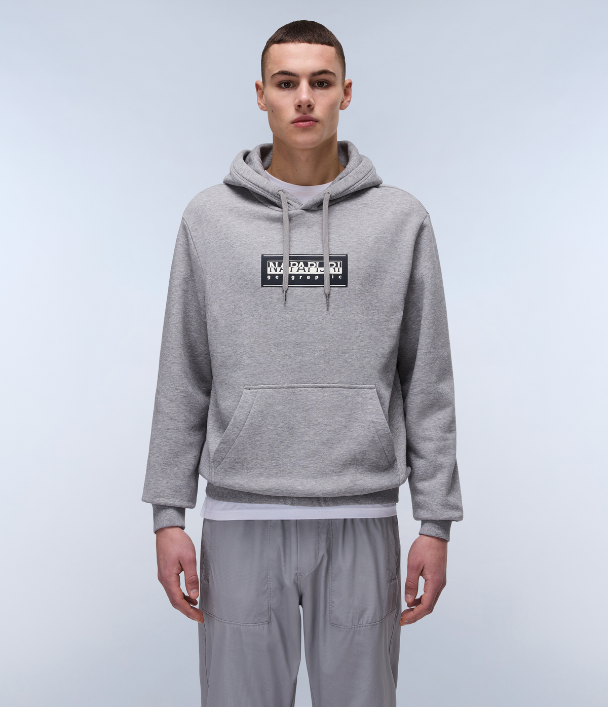 Box Logo Hoodie Medium Grey Melange - 3