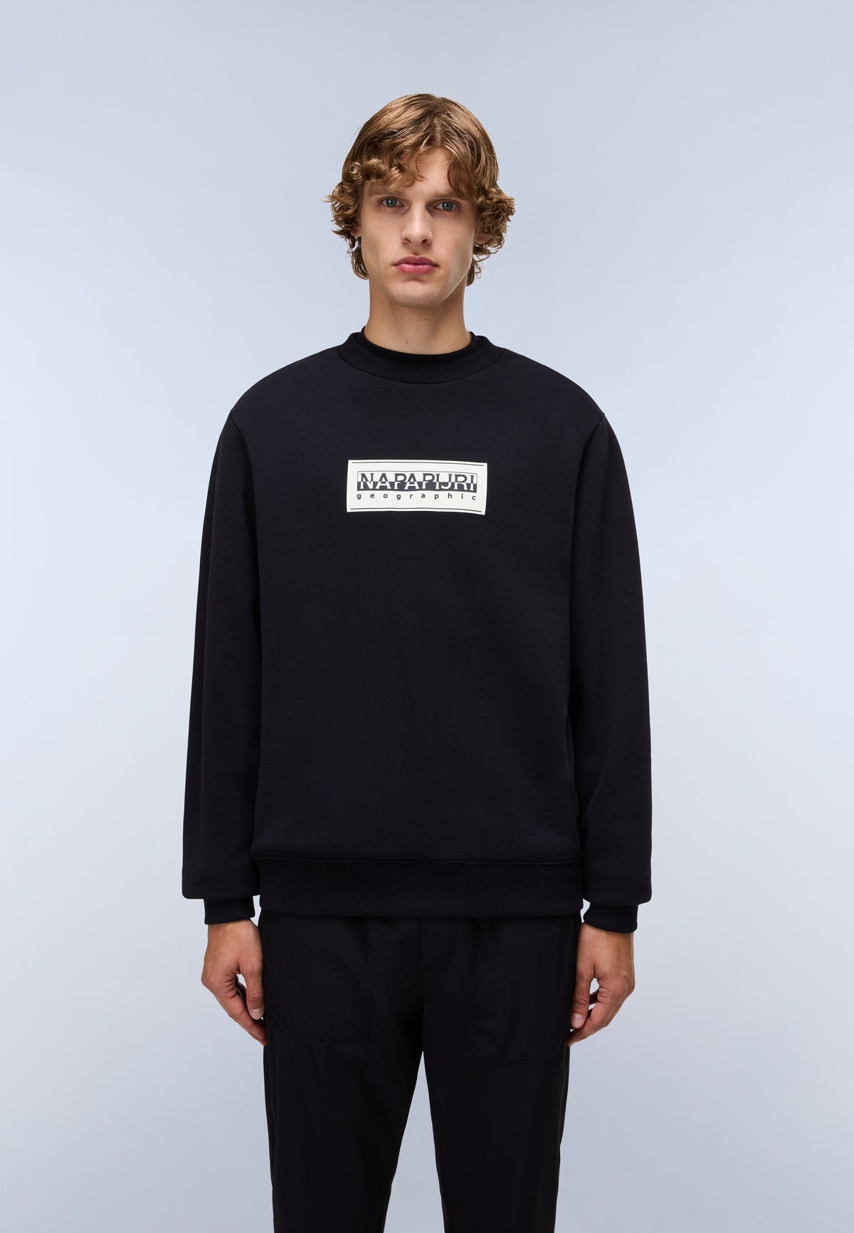 Box Logo French Terry Sweatshirt Black - 3