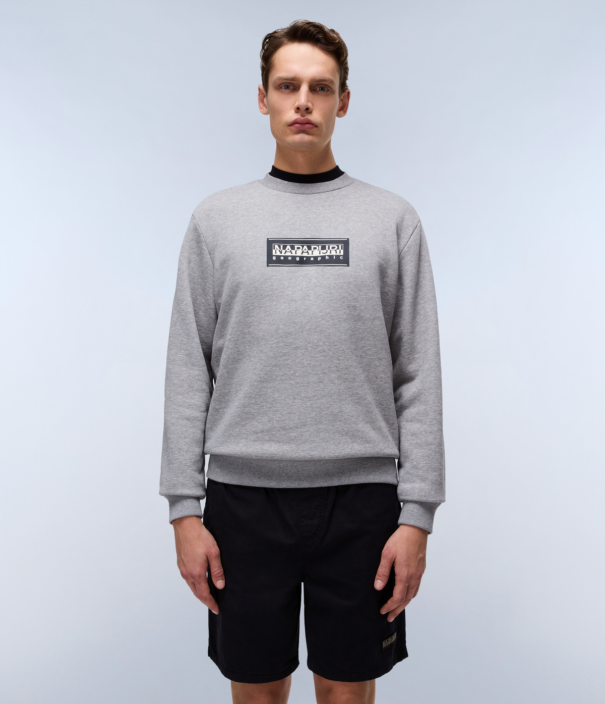 Box Logo Sweatshirt Medium Grey Melange - 3