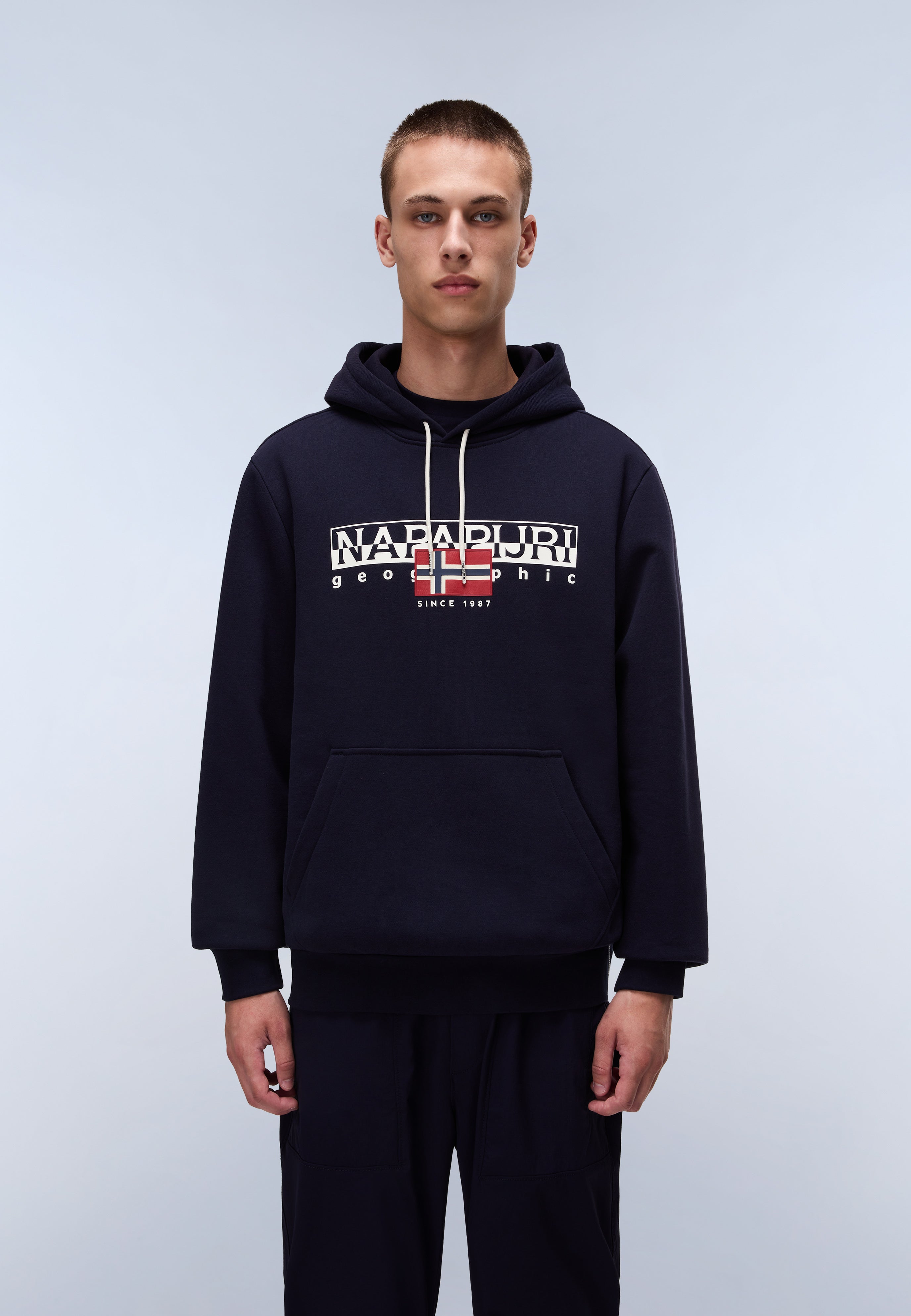 週末限定✨NAPAPIJRIスウェットパーカー厚地XS（日本S-M相当）ネイビー Napapijri Aylmer Hoodie | Deporvillage