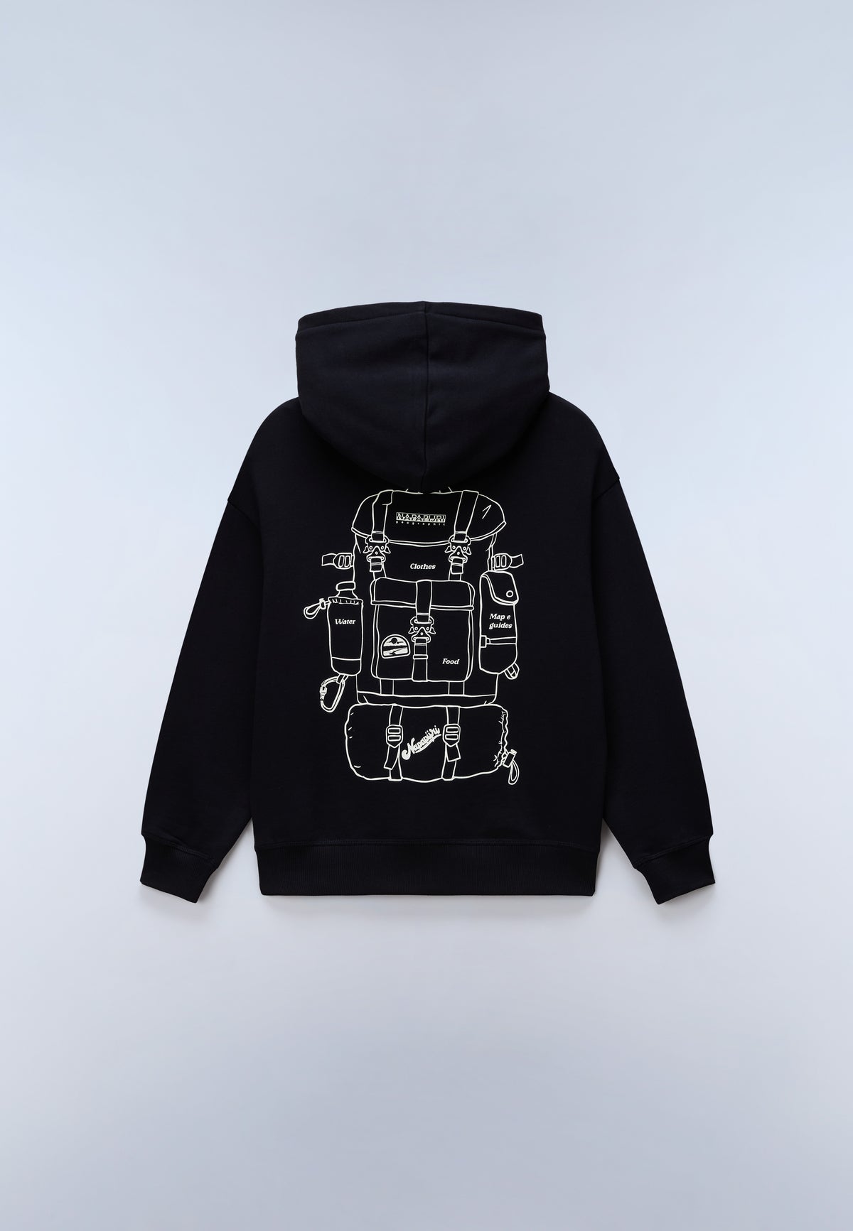 Sudadera con Capucha Albedo French Terry Negro - 1