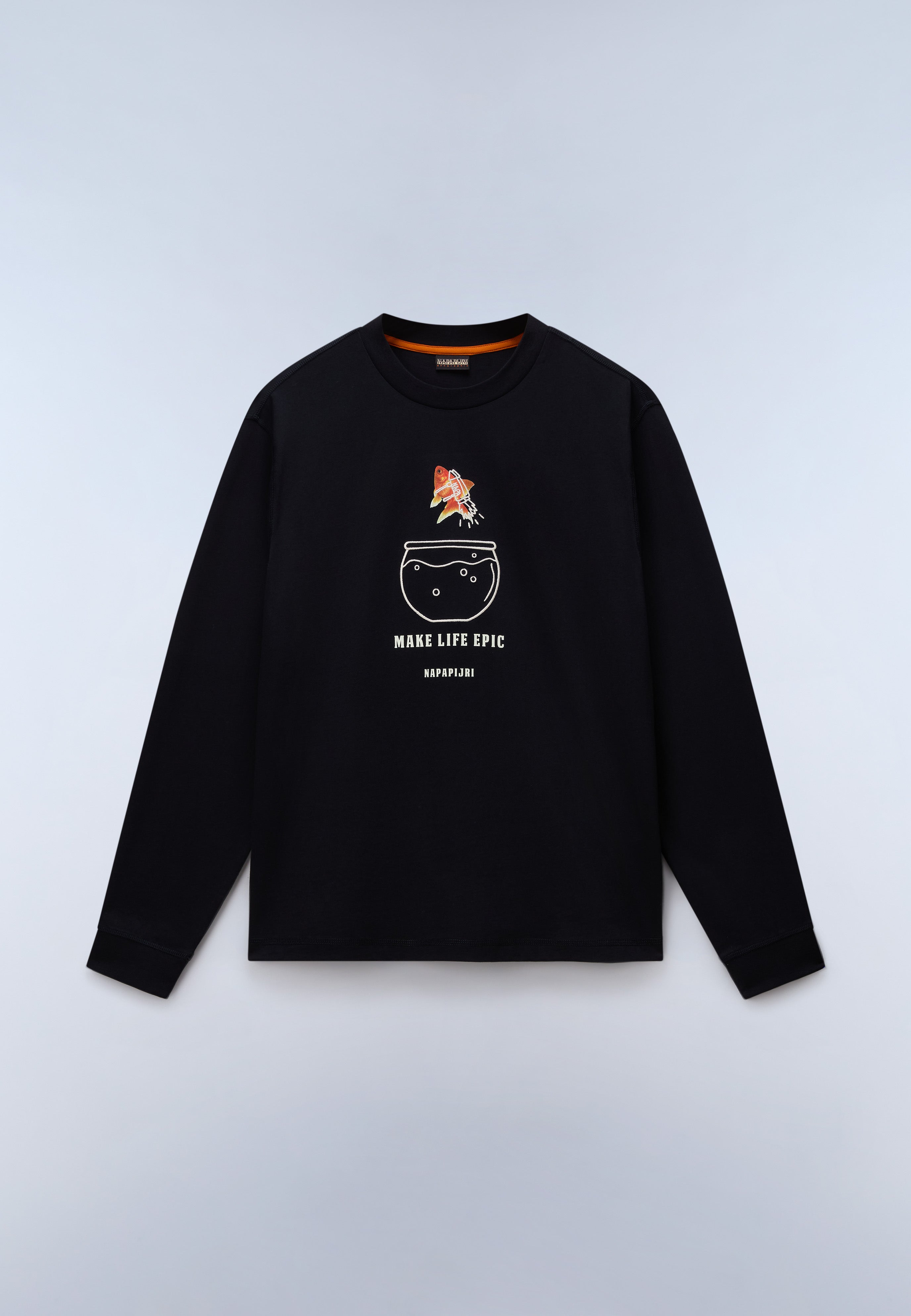 Napapijri Sol Long Sleeve T-Shirt Men Black FX2