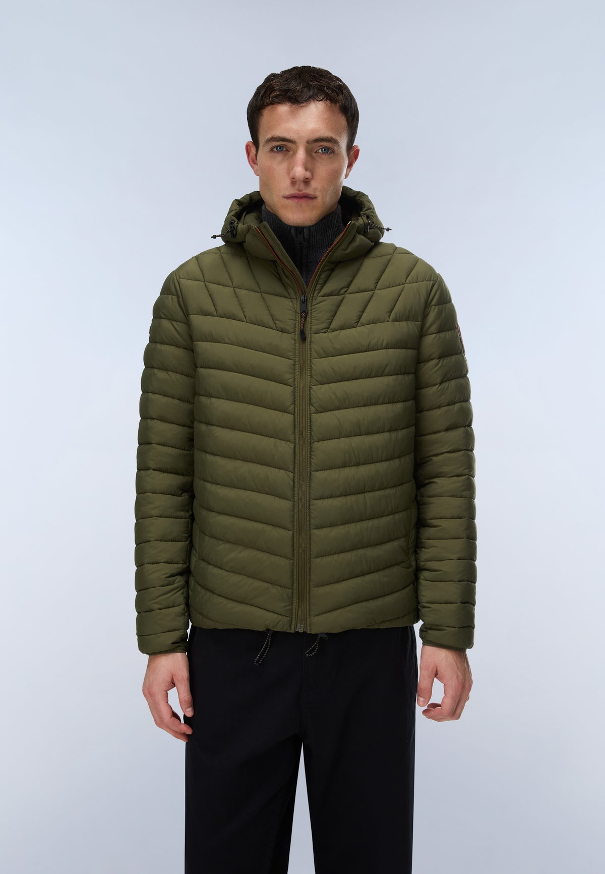 Lapaz Hooded Puffer Jacket Green Olive Night - 2