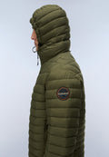 Lapaz Hooded Puffer Jacket Green Olive Night - 5