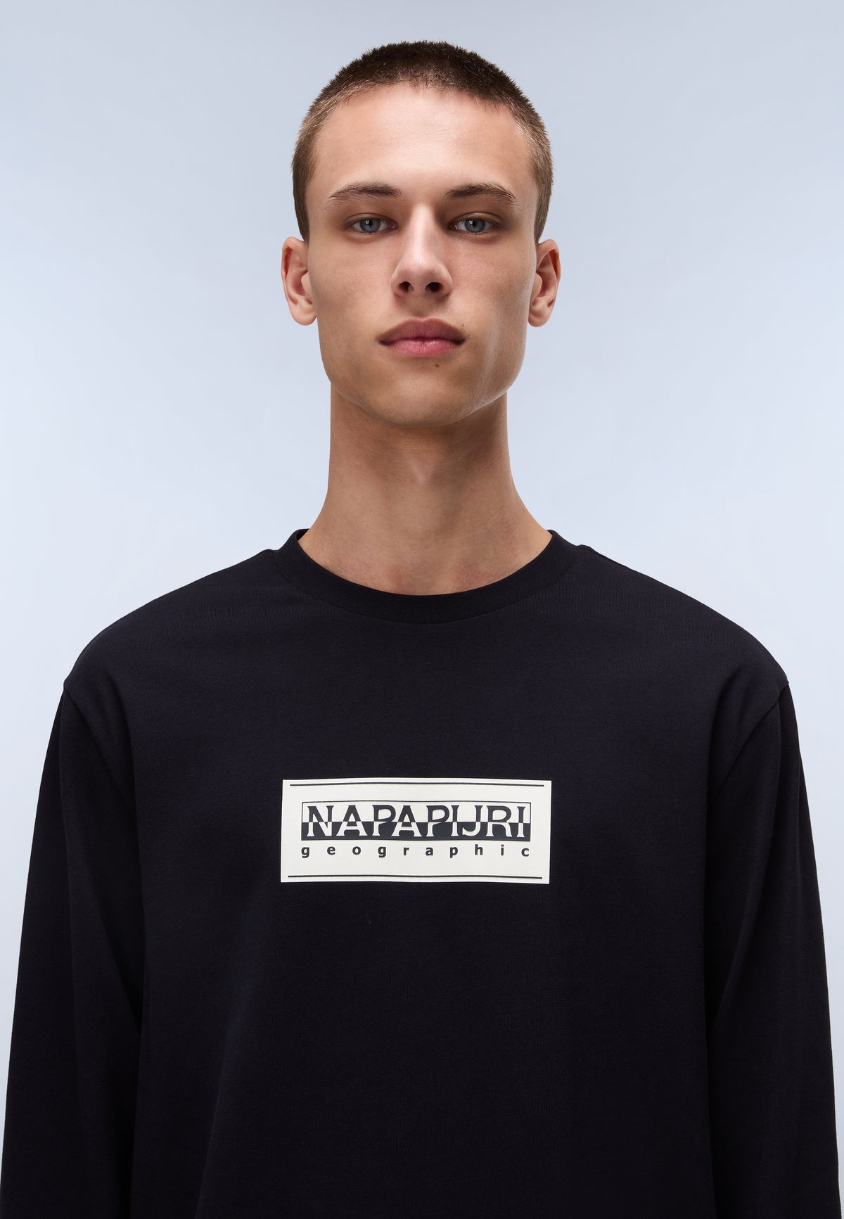 Box Logo Jersey Long Sleeve T-Shirt Black - 2