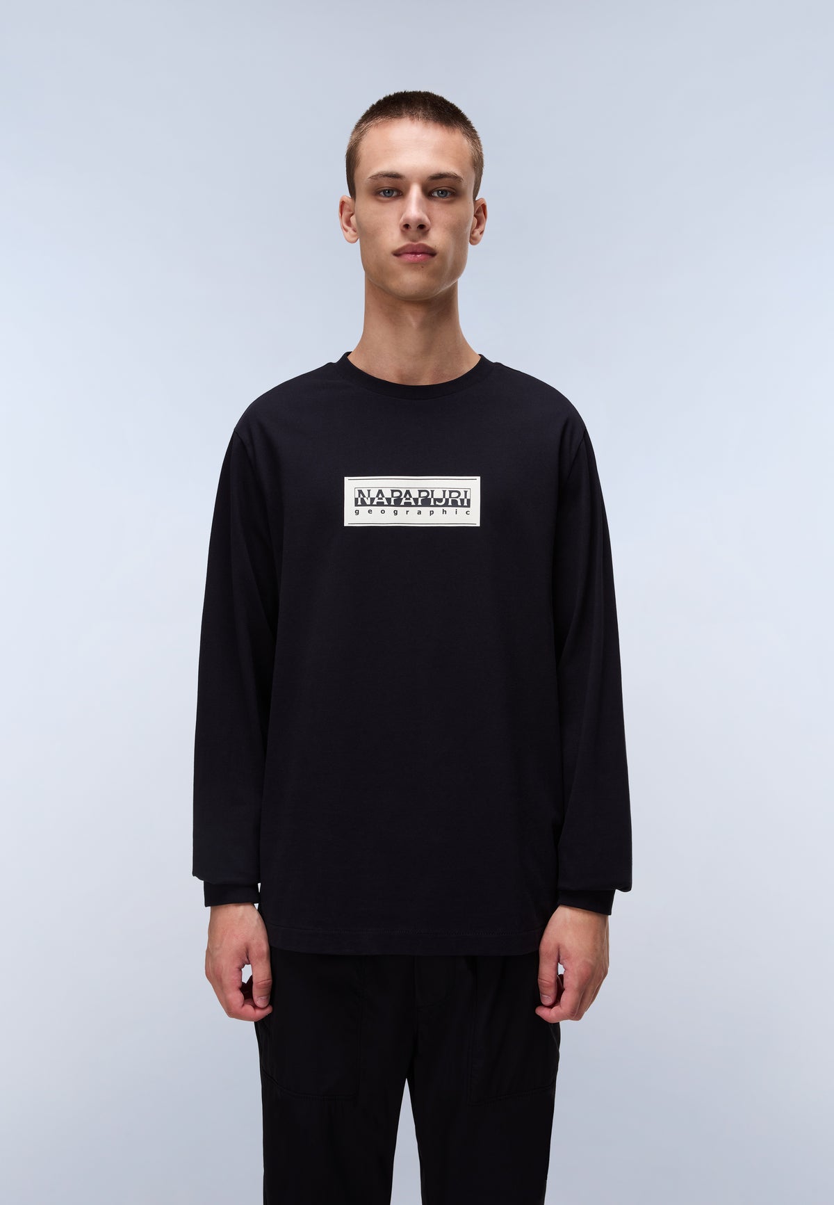 Langärmeliges Jersey-T-Shirt Box Logo  - 3