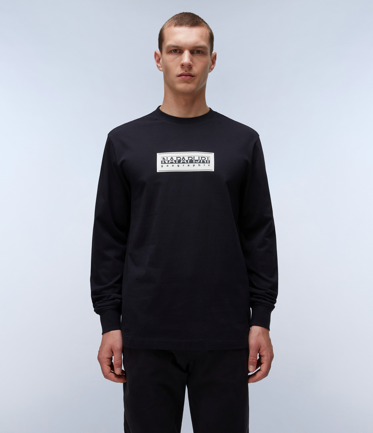 Box Logo Jersey Long Sleeve T-Shirt Black - 3