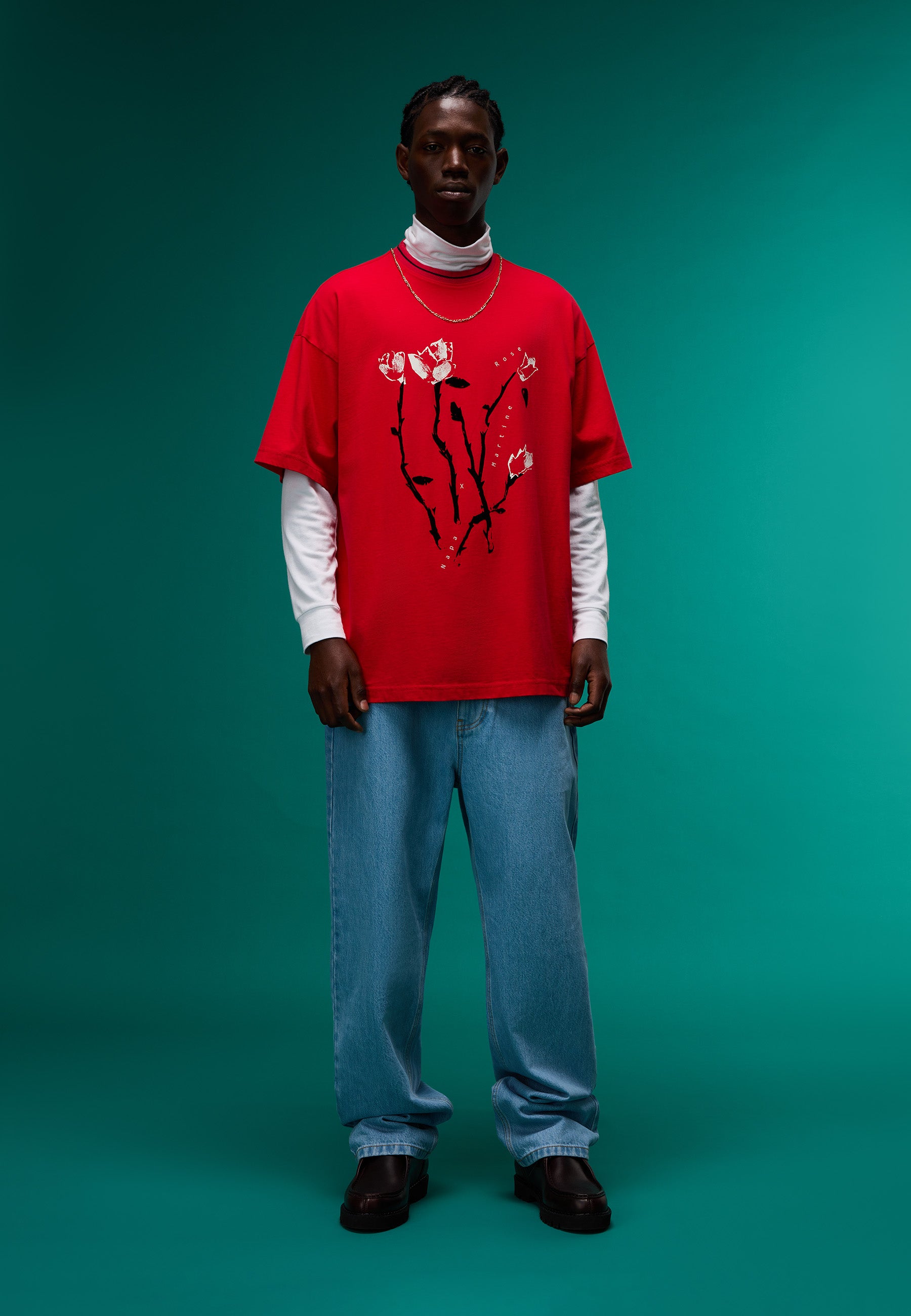 Napapijri Osorno Jersey Short Sleeve T-Shirt Men & Women Red Lychee