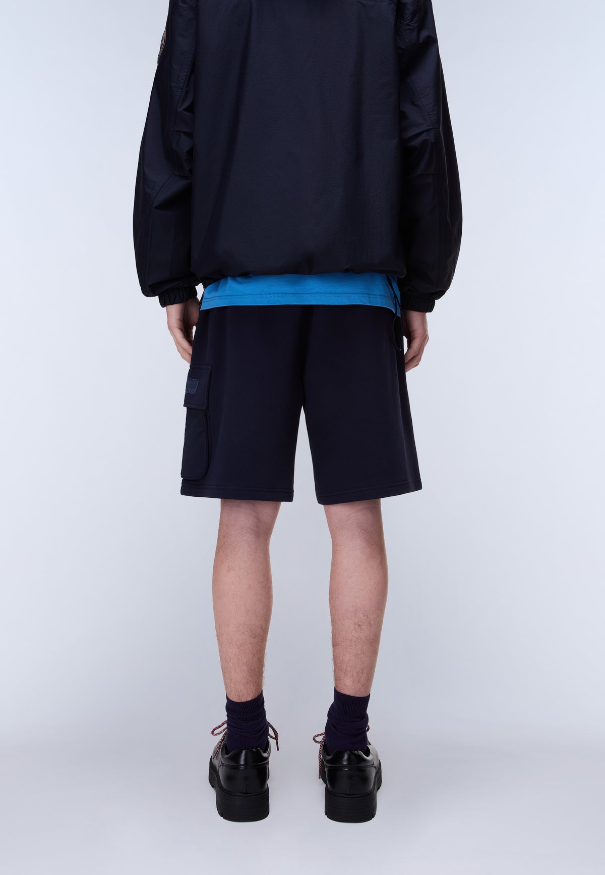 Box Logo Cargo Bermuda Shorts Dark Blue - 5