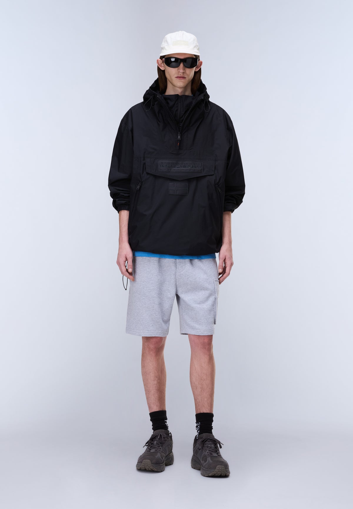 Box Logo Cargo Bermuda Shorts Light Grey - 2