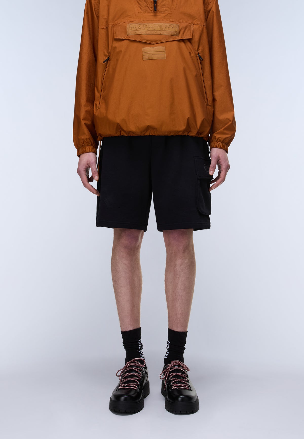 Box Logo Cargo Bermuda Shorts Black - 3
