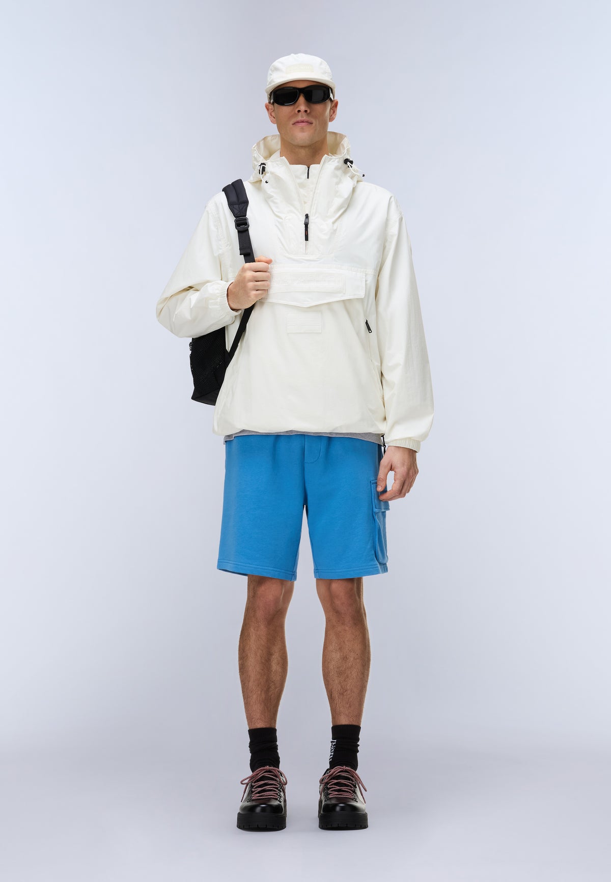 Box Logo Cargo Bermuda Shorts Light Blue - 2