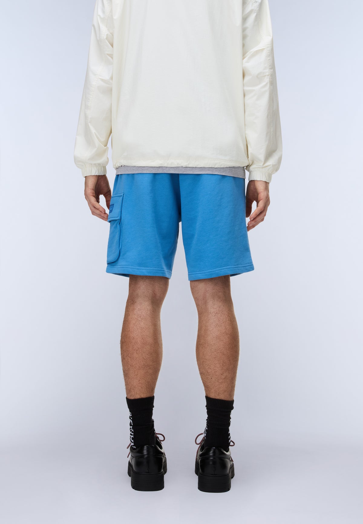 Box Logo Cargo Bermuda Shorts Light Blue - 5