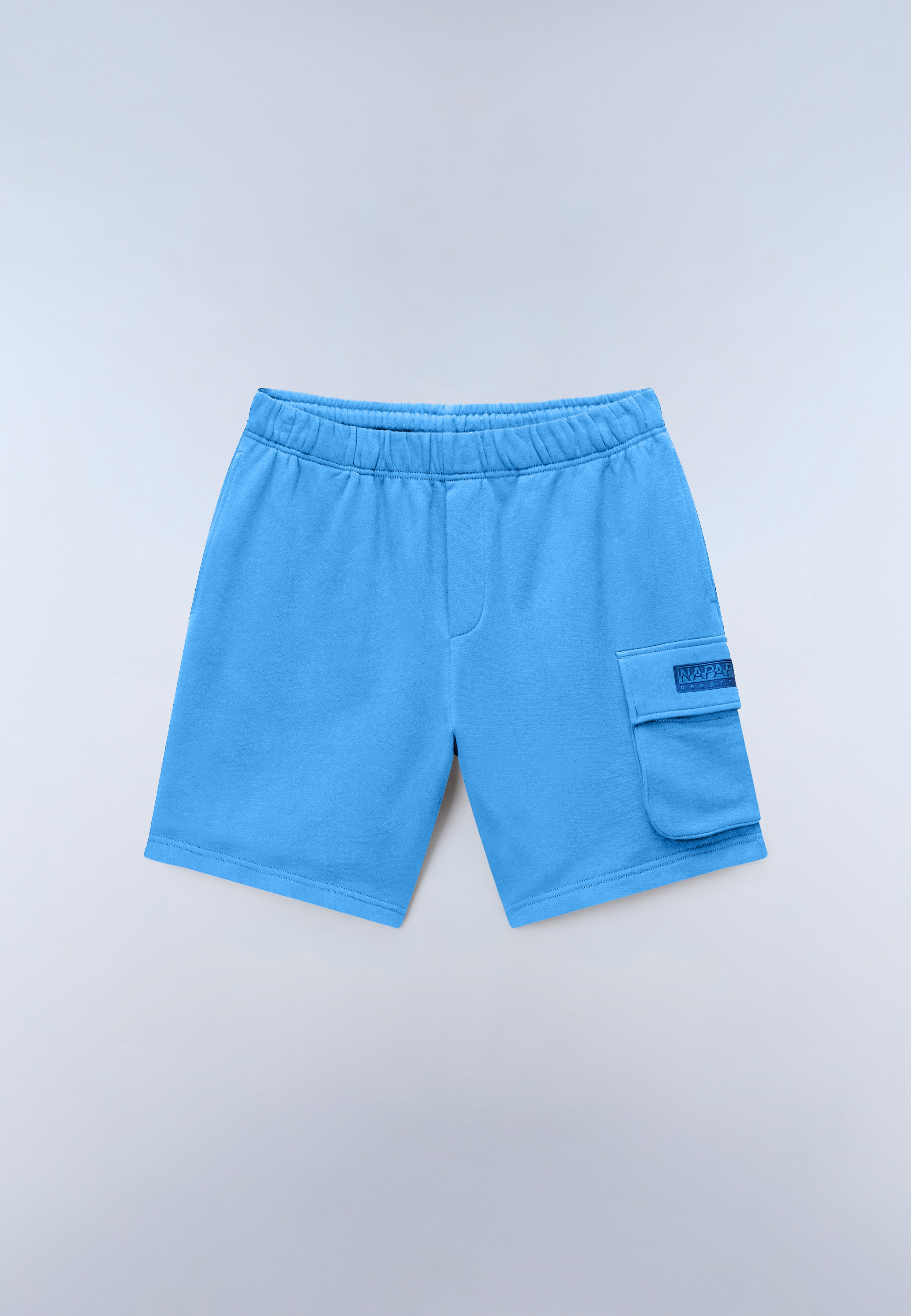 Napapijri Box Logo Cargo Bermuda Shorts Men Light Blue