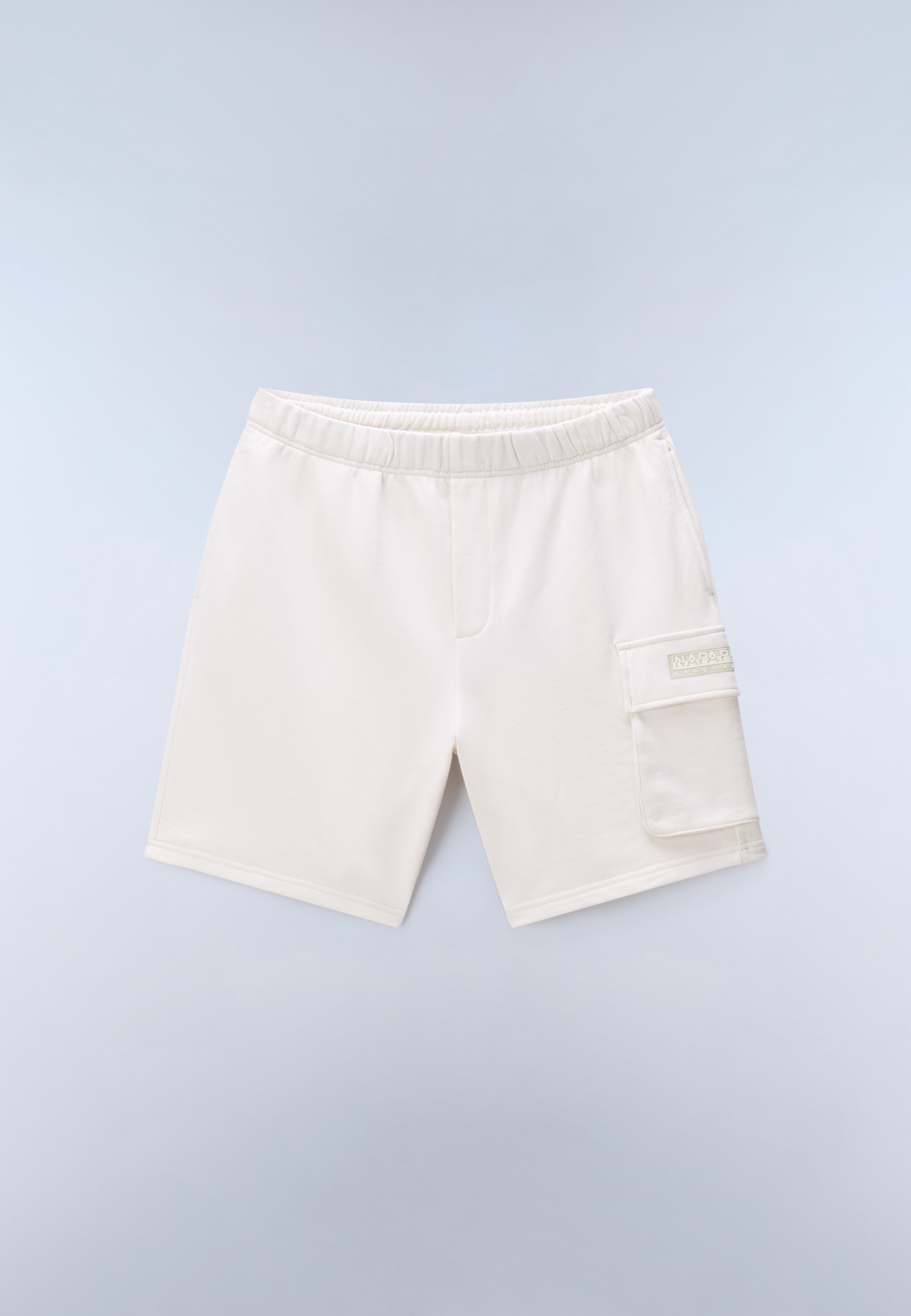 Napapijri Box Logo Cargo Bermuda Shorts Men White Whisper