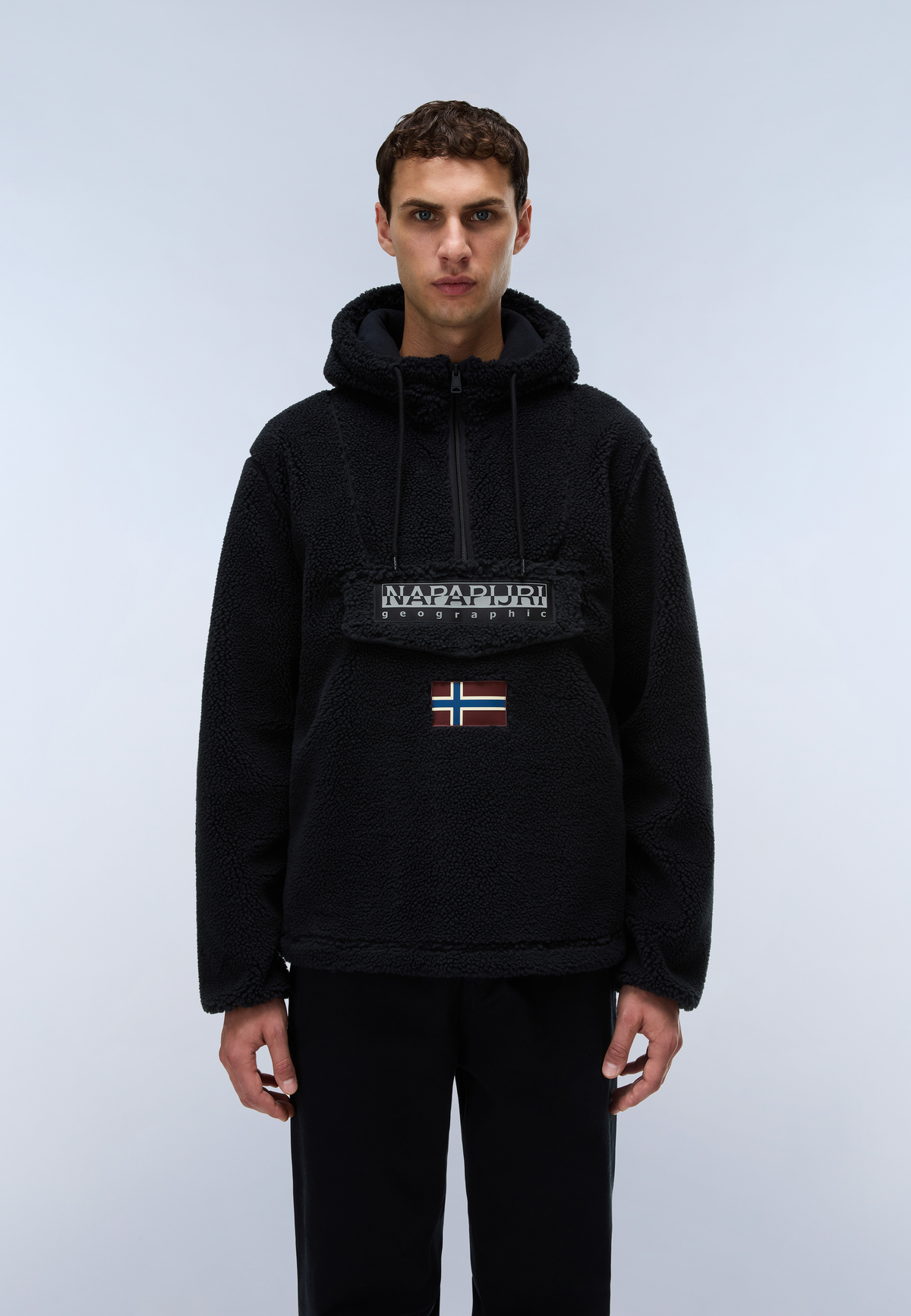 Napapijri Curly-Fleece-Pullover Burgee Zwart Heren - 4