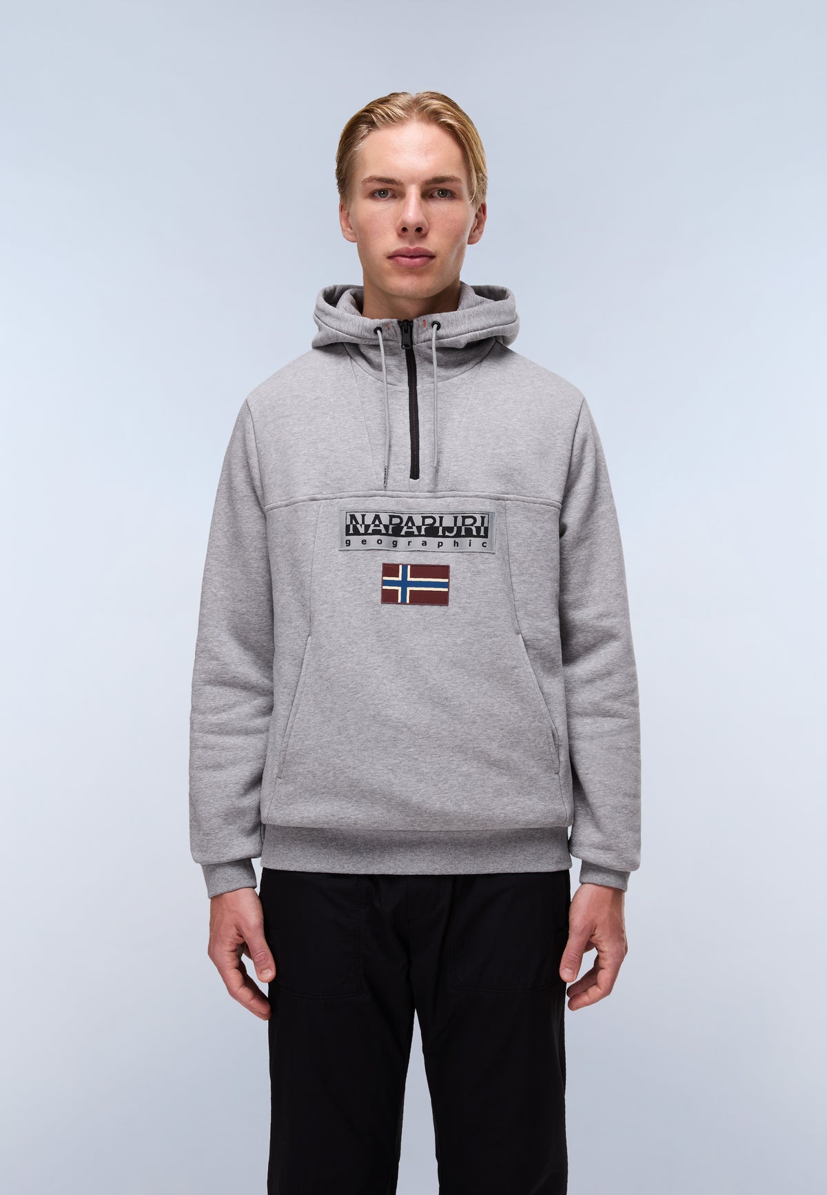 Burgee Hoodie Medium Grey Melange - 3
