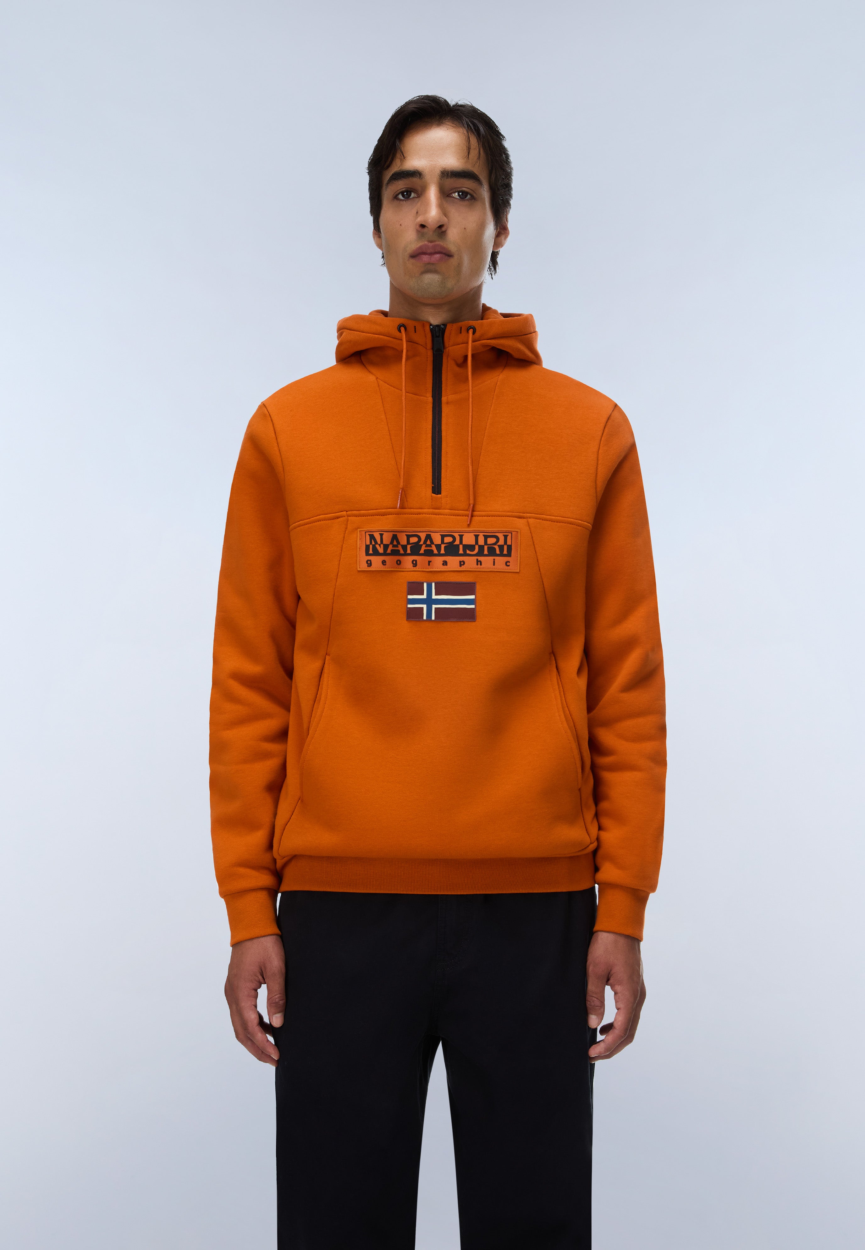 Napapijri Burgee Hoodie Men Orange Gold