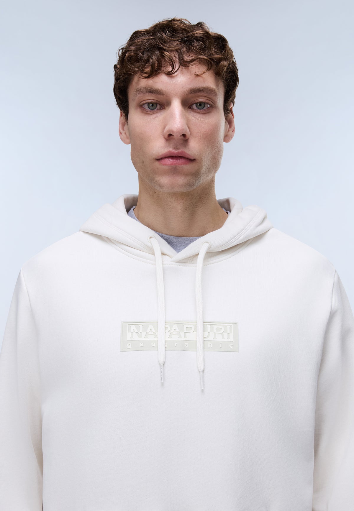 Box Logo French Terry Hoodie White Whisper - 2