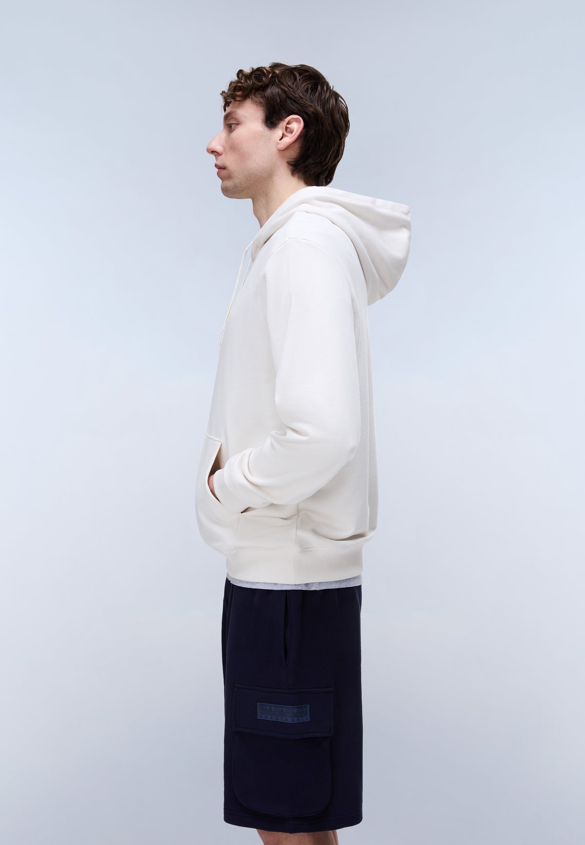 Box Logo French Terry Hoodie White Whisper - 4