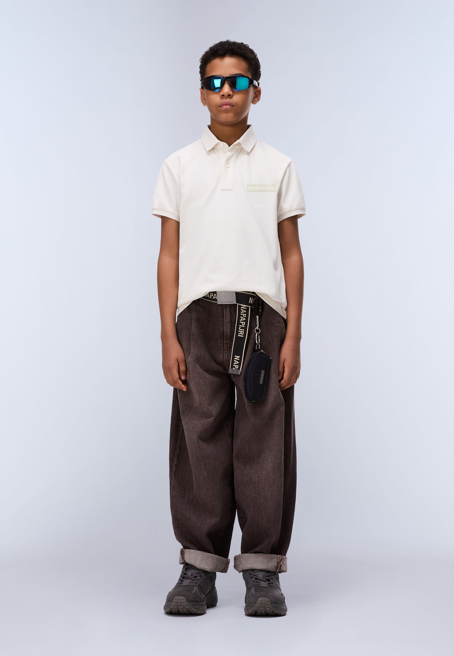 New Box Logo Piqué Short Sleeve Polo White Whisper