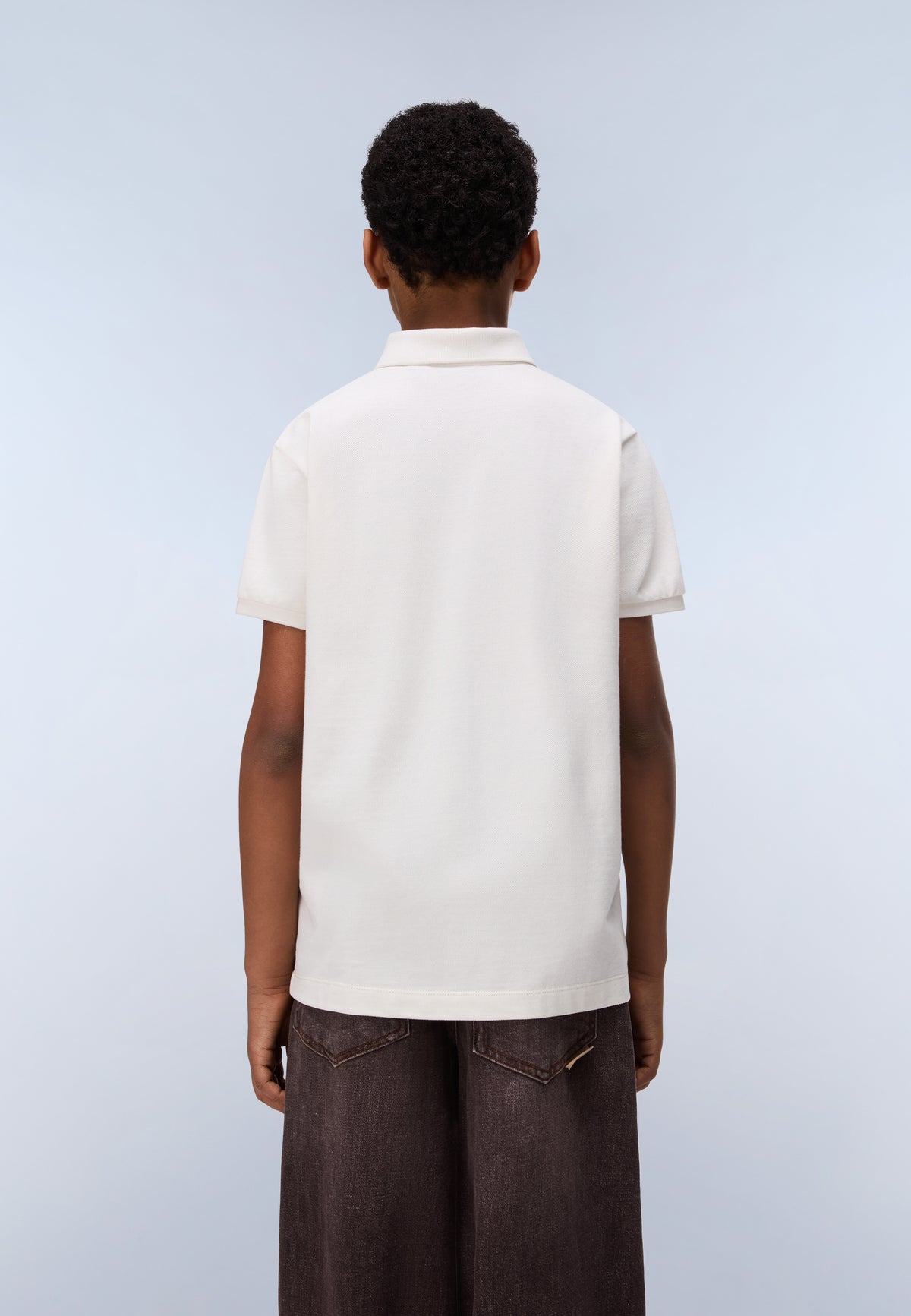 New Box Logo Piqué Short Sleeve Polo White Whisper - 4