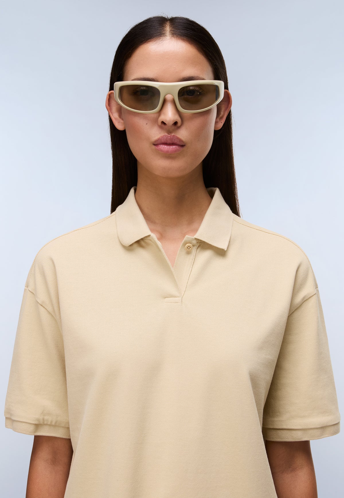 Brilho Piqué Short Sleeve Polo Beige - 2