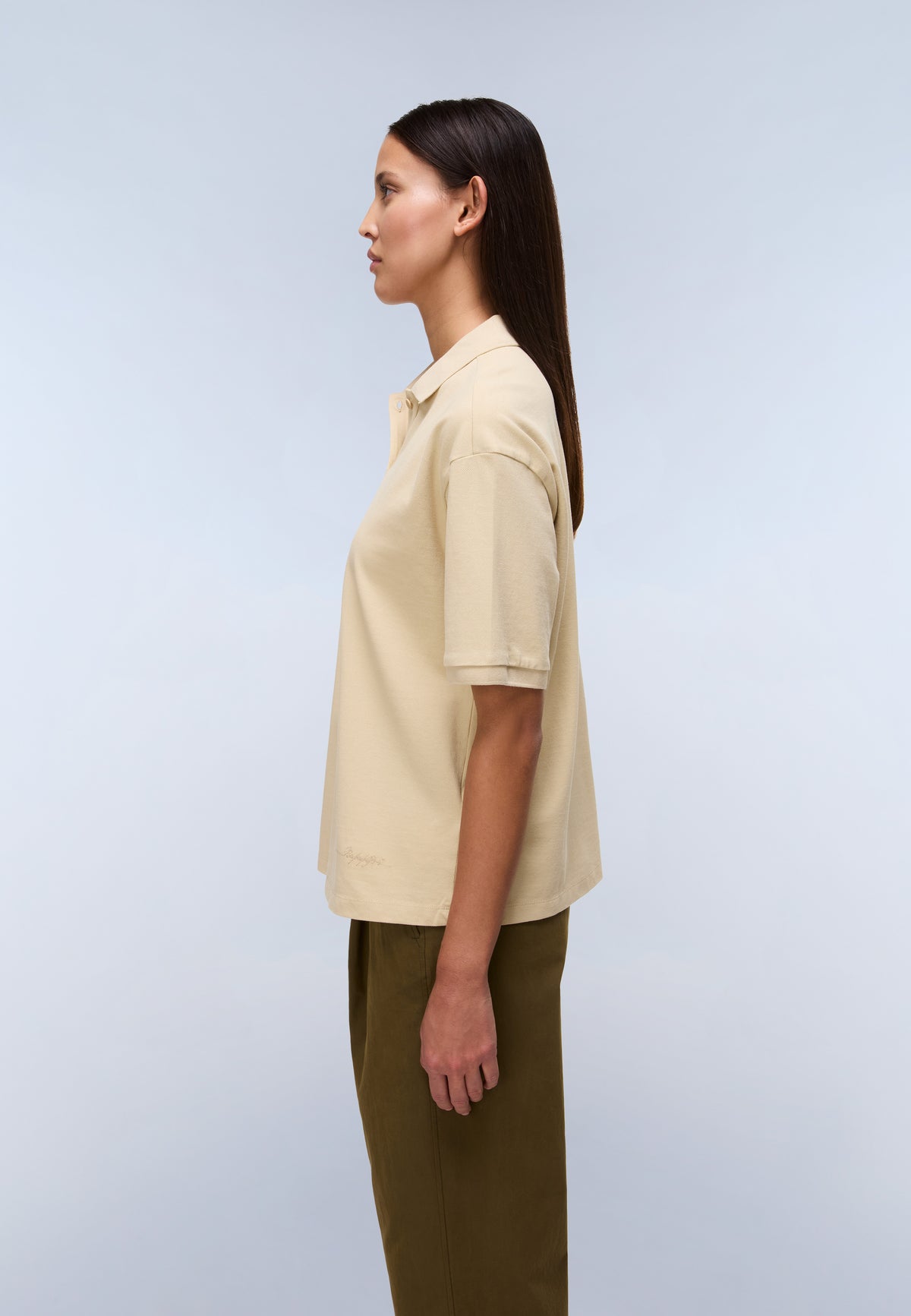 Brilho Piqué Short Sleeve Polo Beige - 4