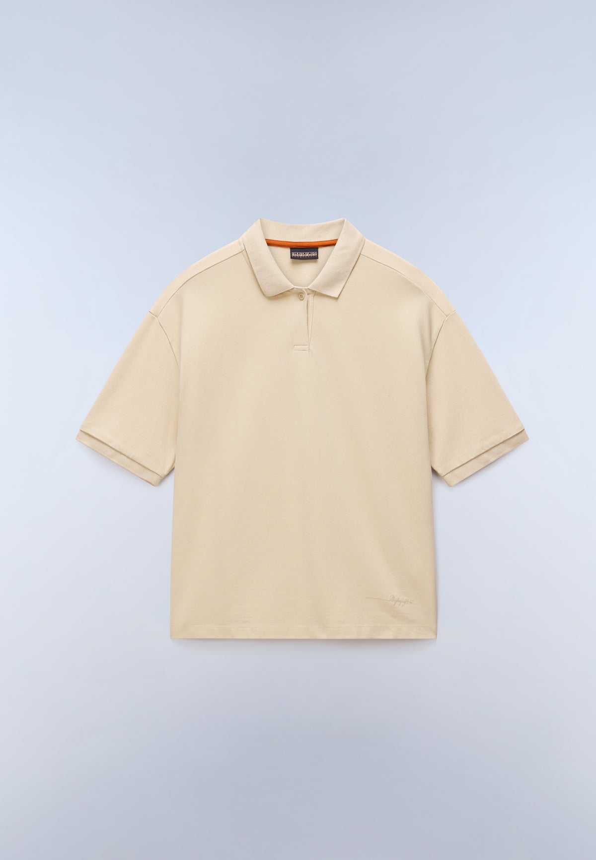 Brilho Piqué Short Sleeve Polo Beige - 1