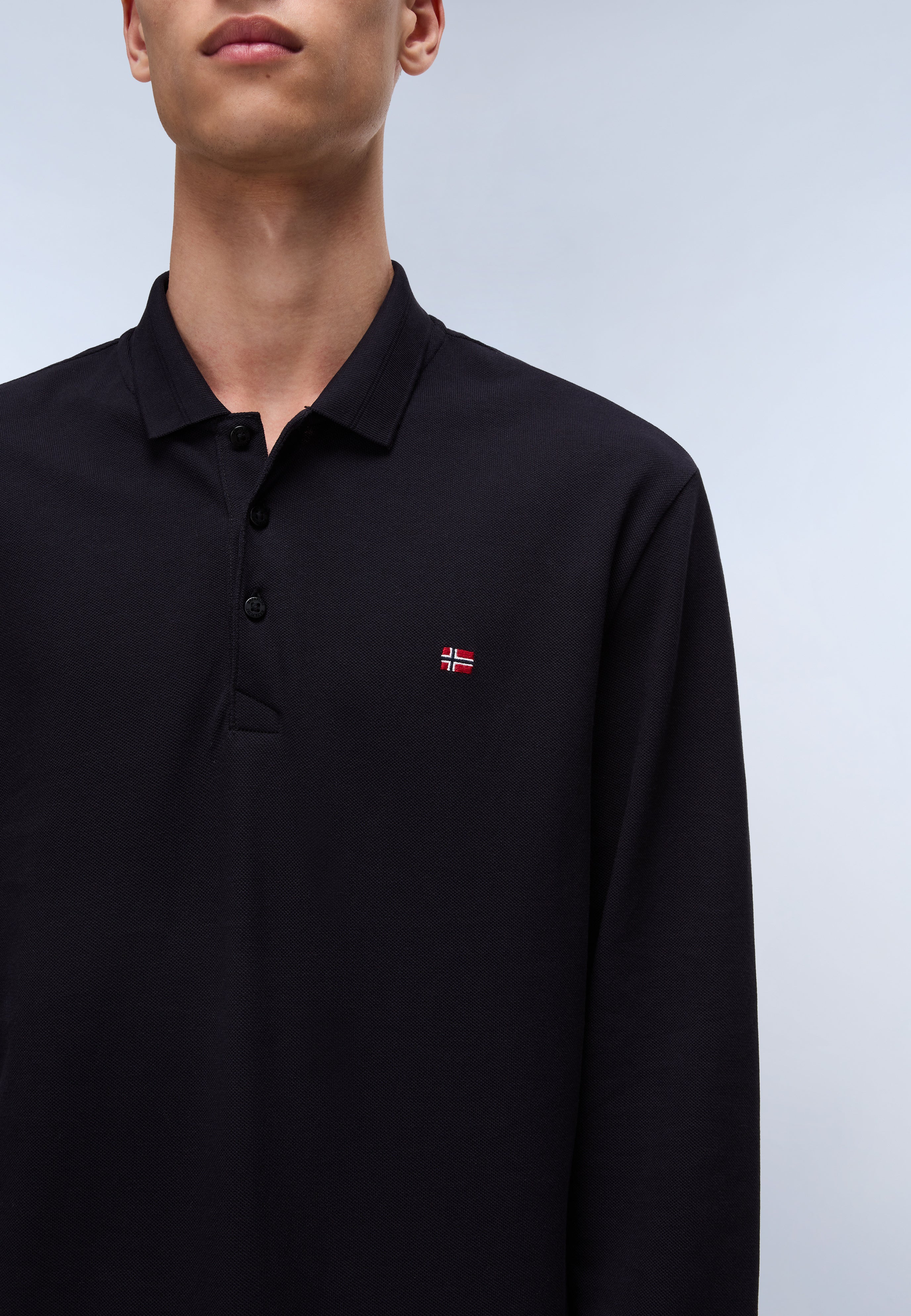 Ealis Piqué Long Sleeve Polo Shirt | Long Sleeve Polo Shirts