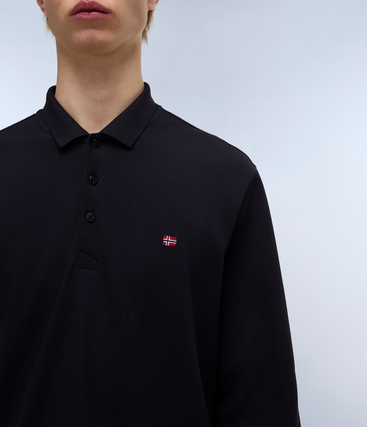 Ealis Long Sleeve Polo ShirtBlack