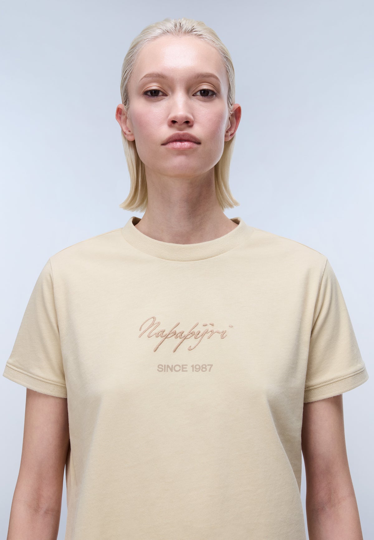 Baryte Short Sleeve T-Shirt Beige - 2