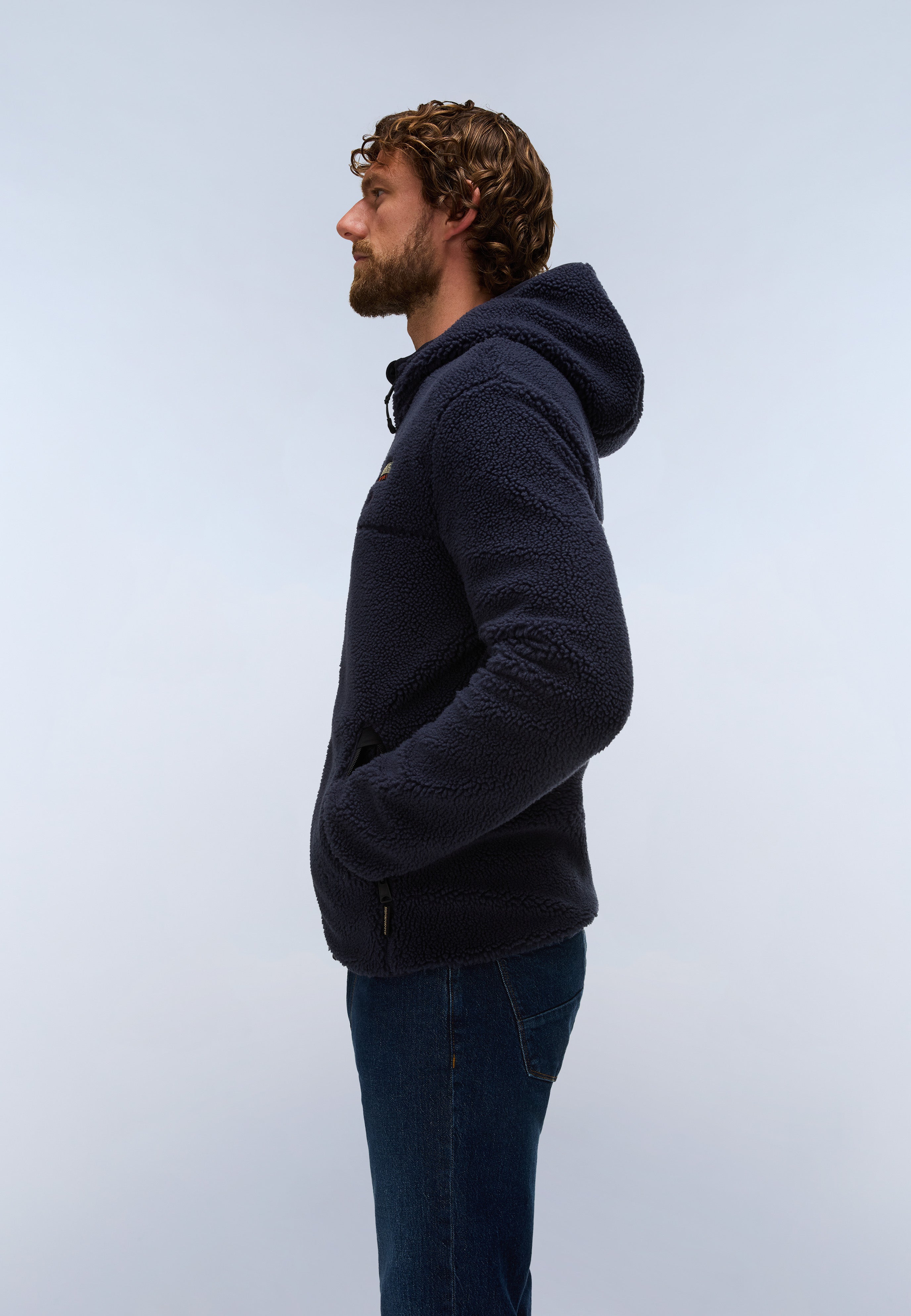 Napapijri Tynik Full-Zip Fleece Hoodie Men Dark Blue