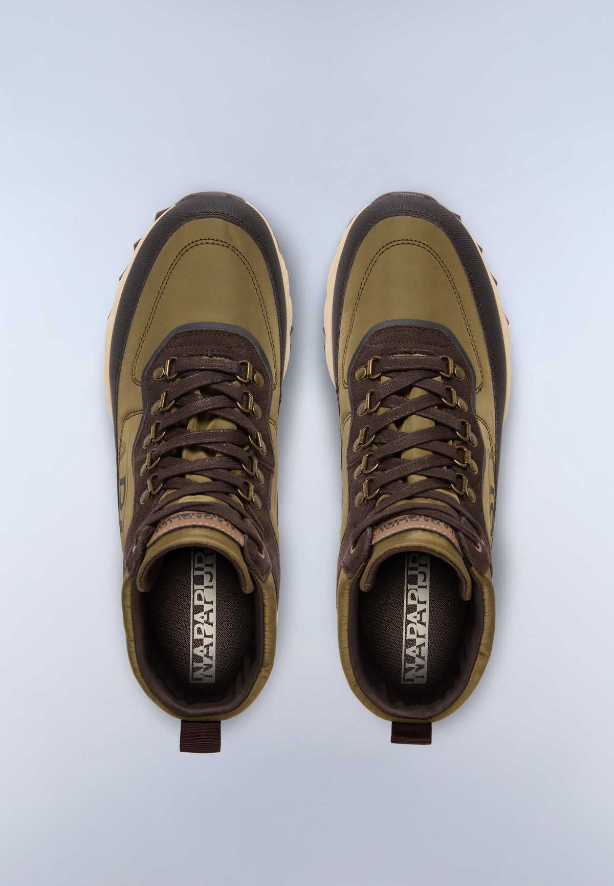 Vortec High Top Trainers Green Brown - 4