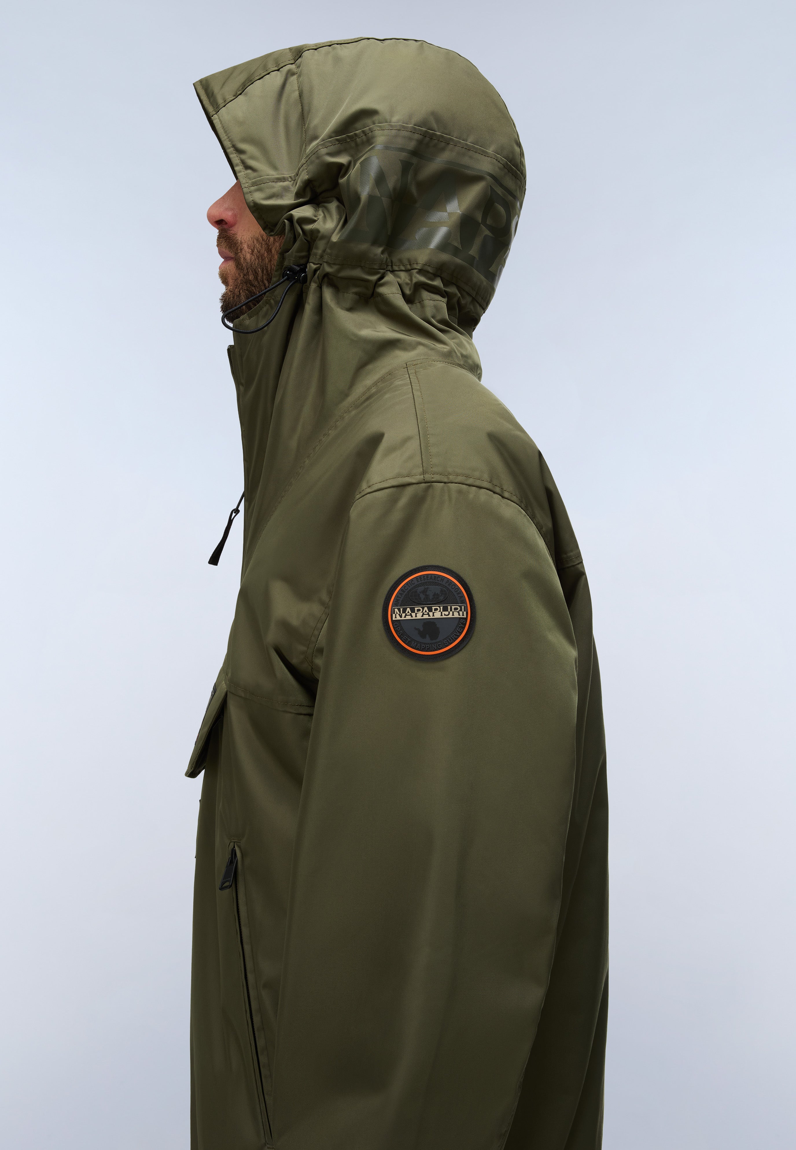Napapijri Rainforest Next Winter Anorak Jacket Men Green Olive Night