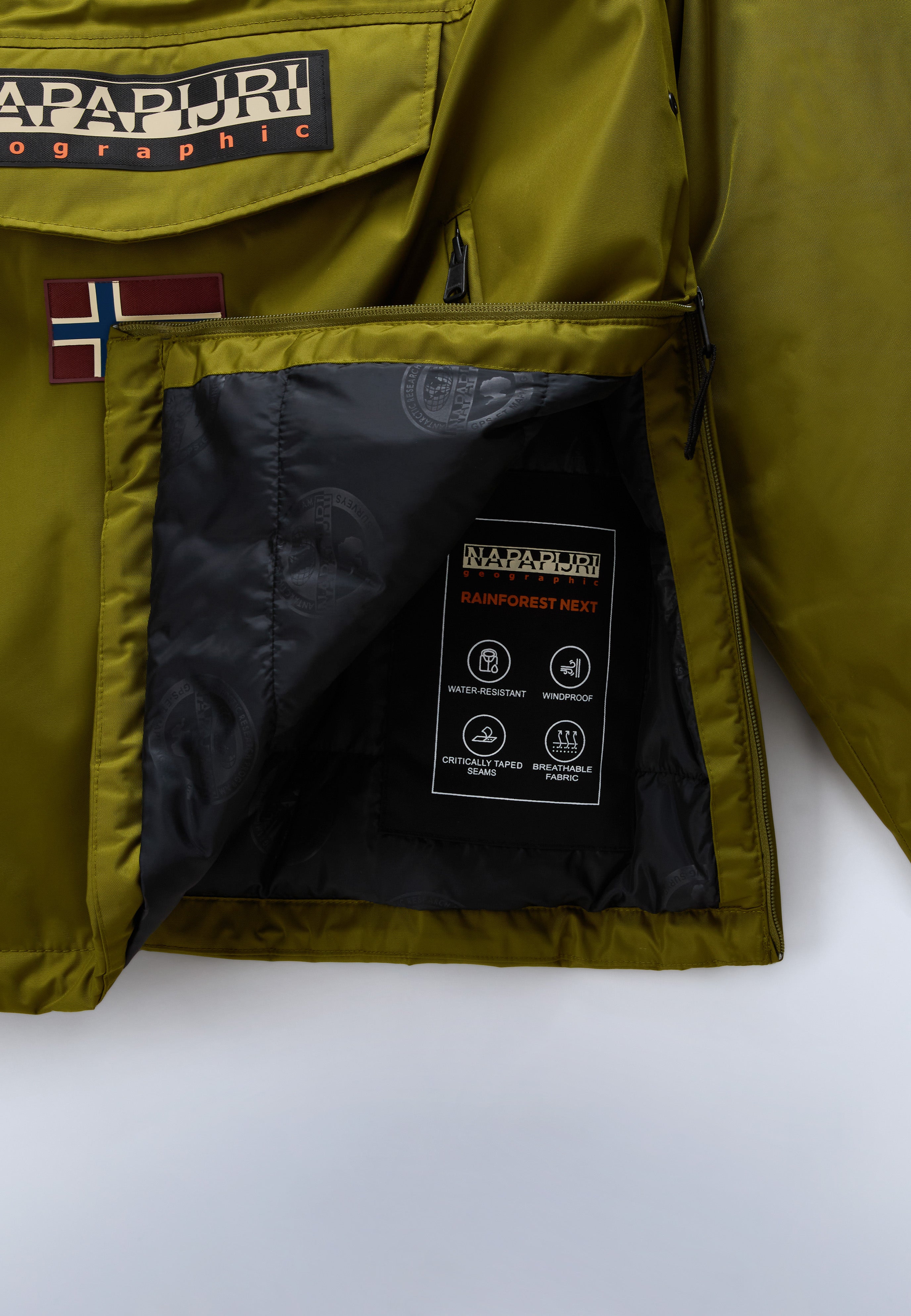 Napapijri Rainforest Next Winter Anorak Jacket Men Green Avocado