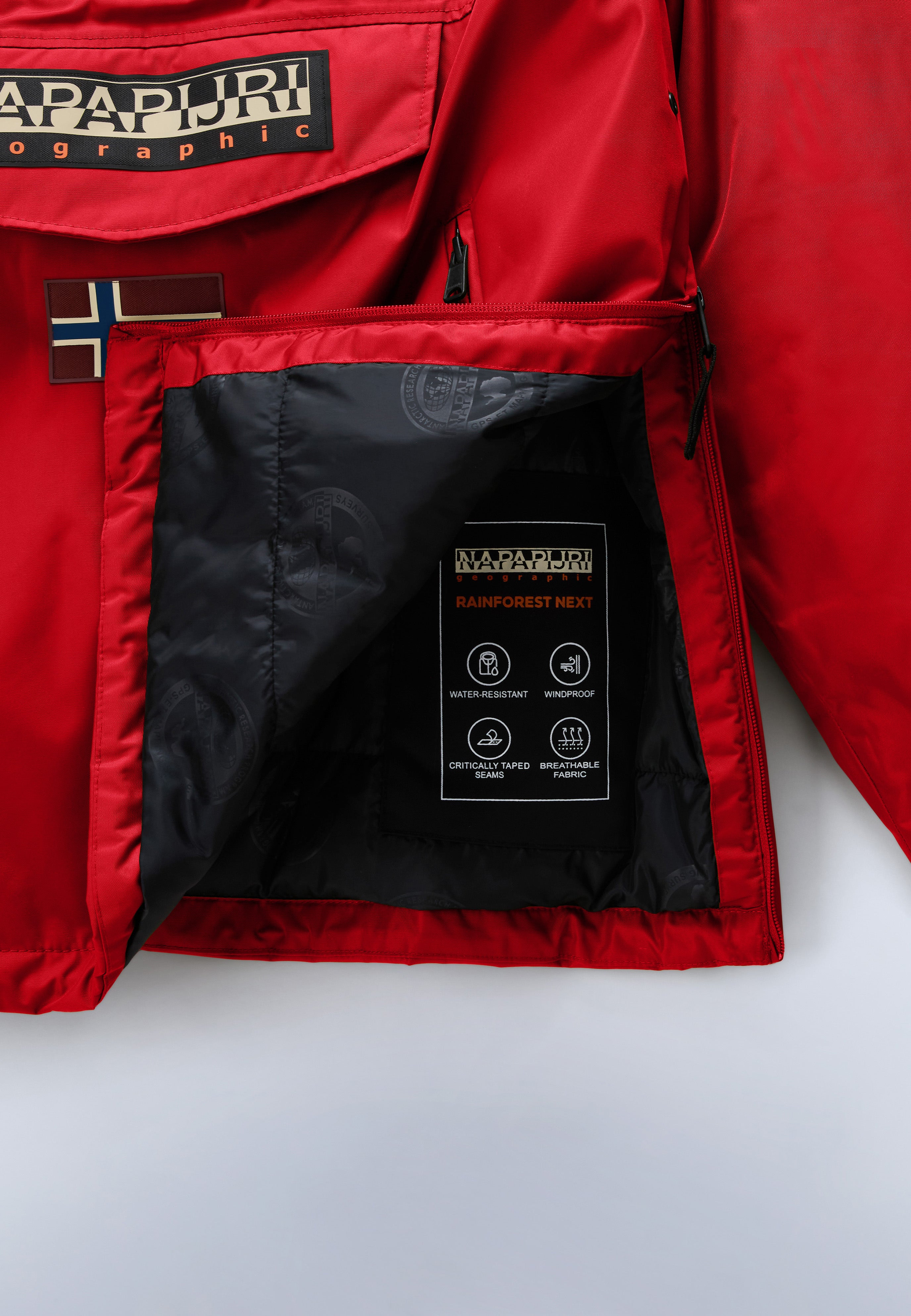 Napapijri Rainforest Next Winter Anorak Jacket Men Red